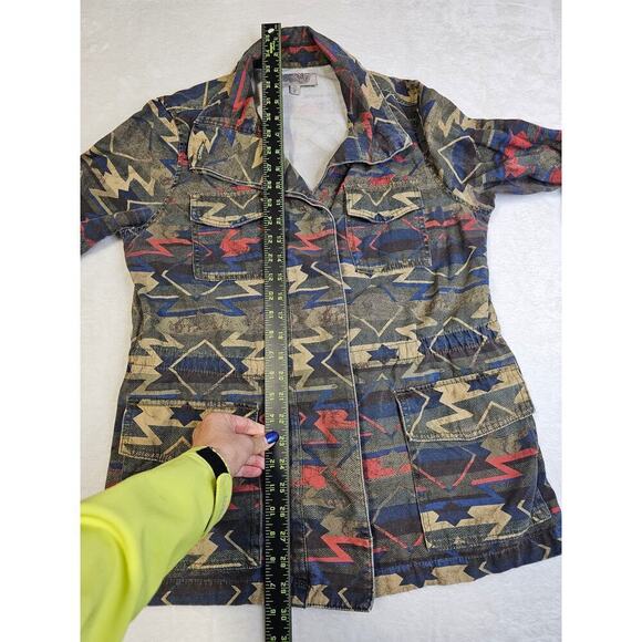 Ecote Urban Outfitters L Aztec utility military grunge look jackets. Drawstring - Picture 7 of 14